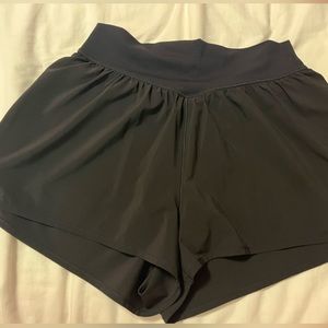aerie black flowy shorts